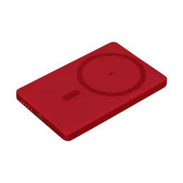 Внешний аккумулятор Атлантис (Atlantis) PD 5000mAh с функцией беспроводной зарядки 15W, красный