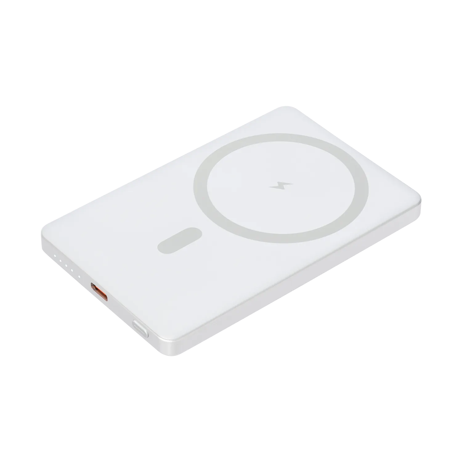 Внешний аккумулятор Атлантис (Atlantis) PD 5000mAh с функцией беспроводной зарядки 15W, серебряный