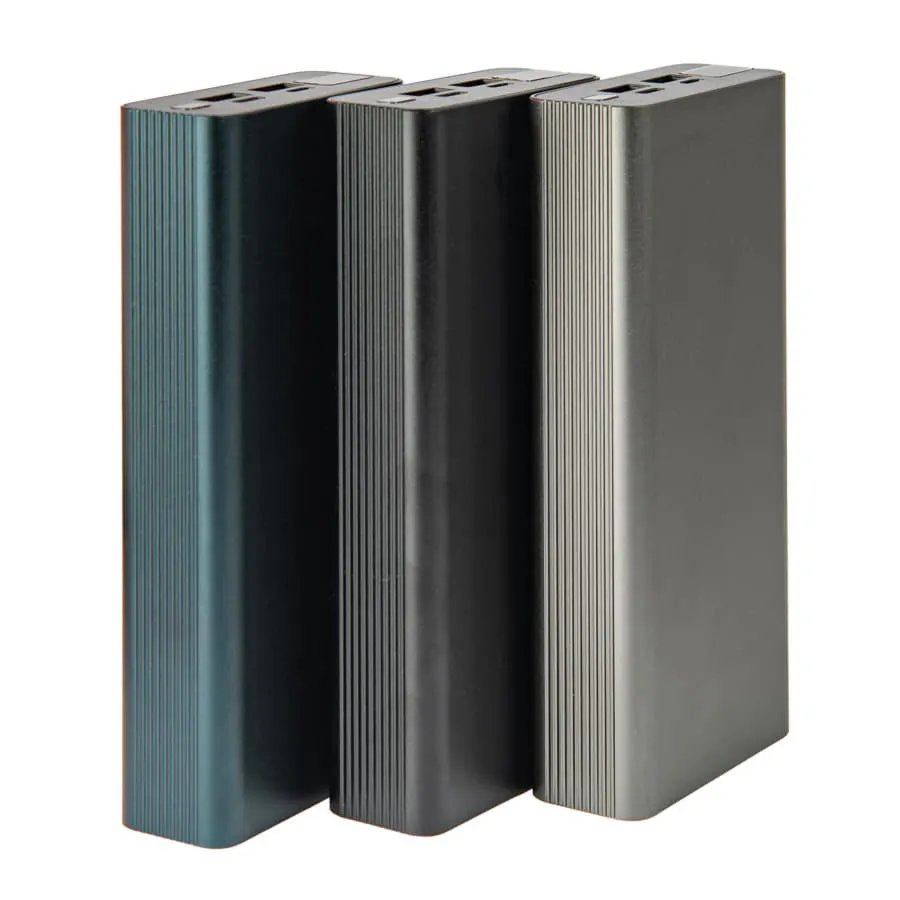 Универсальный аккумулятор Iron line 20 (20000 мАч), металл, синий, 14,7х6.6х2,7 см