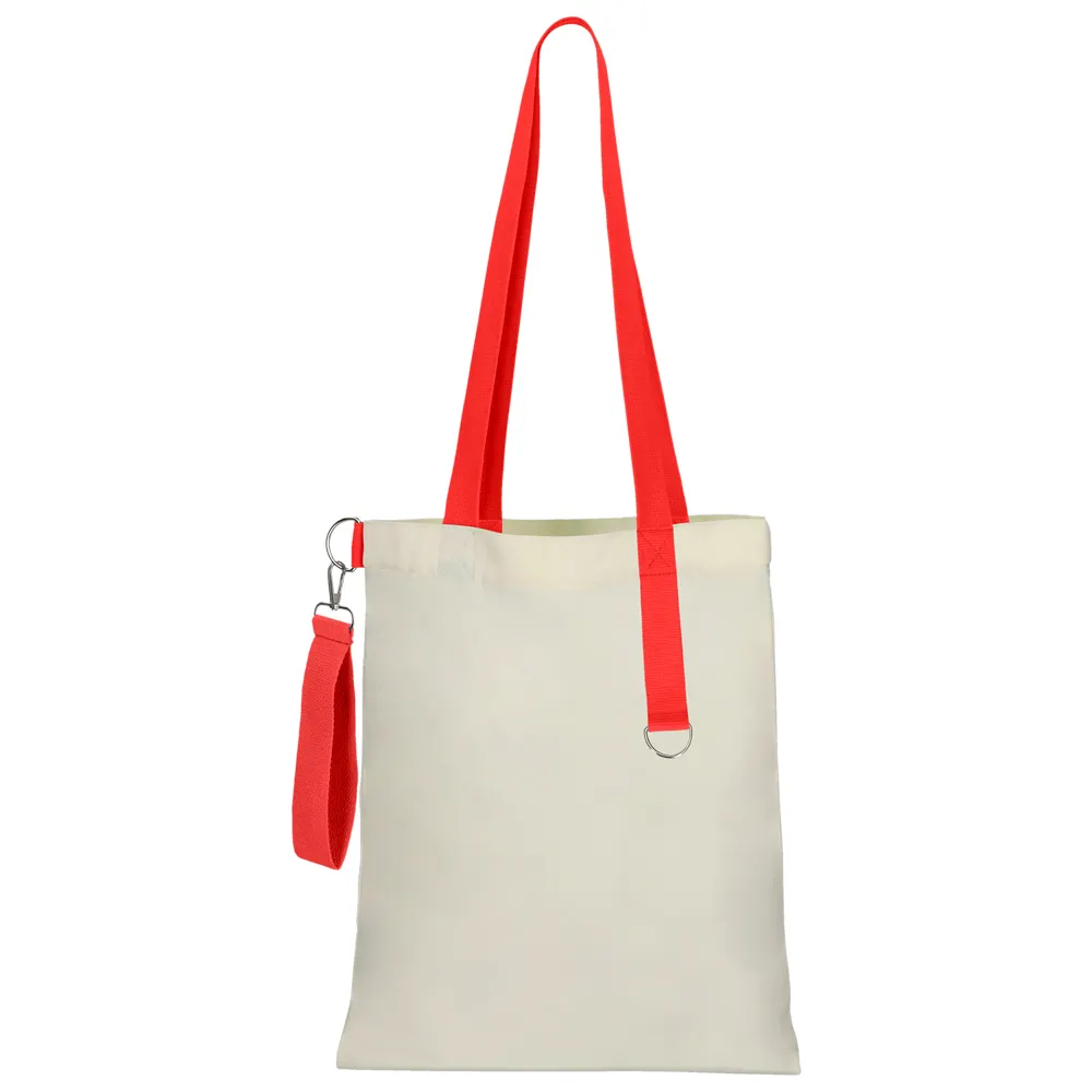 Сумка для покупок White GLOW 325 г/м² с ремувкой, красная