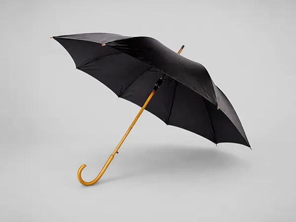 Зонт-трость "Радуга", черный