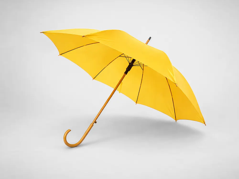 Зонт-трость "Радуга", желтый