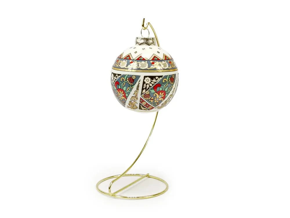 Шар Новогодний d8 см стиль Пэчворк «Новогодняя сказка»