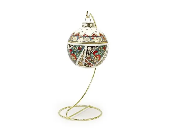 Шар Новогодний d8 см стиль Пэчворк «Новогодняя сказка»