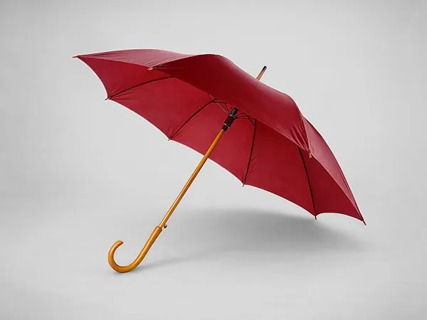 Зонт-трость "Радуга", бордовый