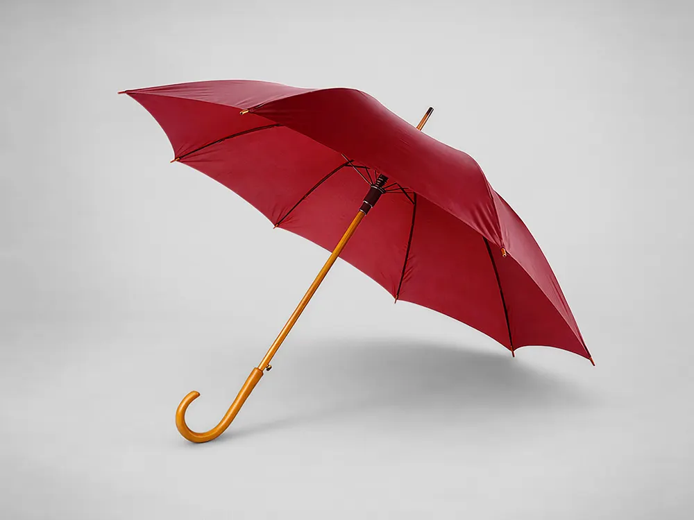 Зонт-трость "Радуга", бордовый