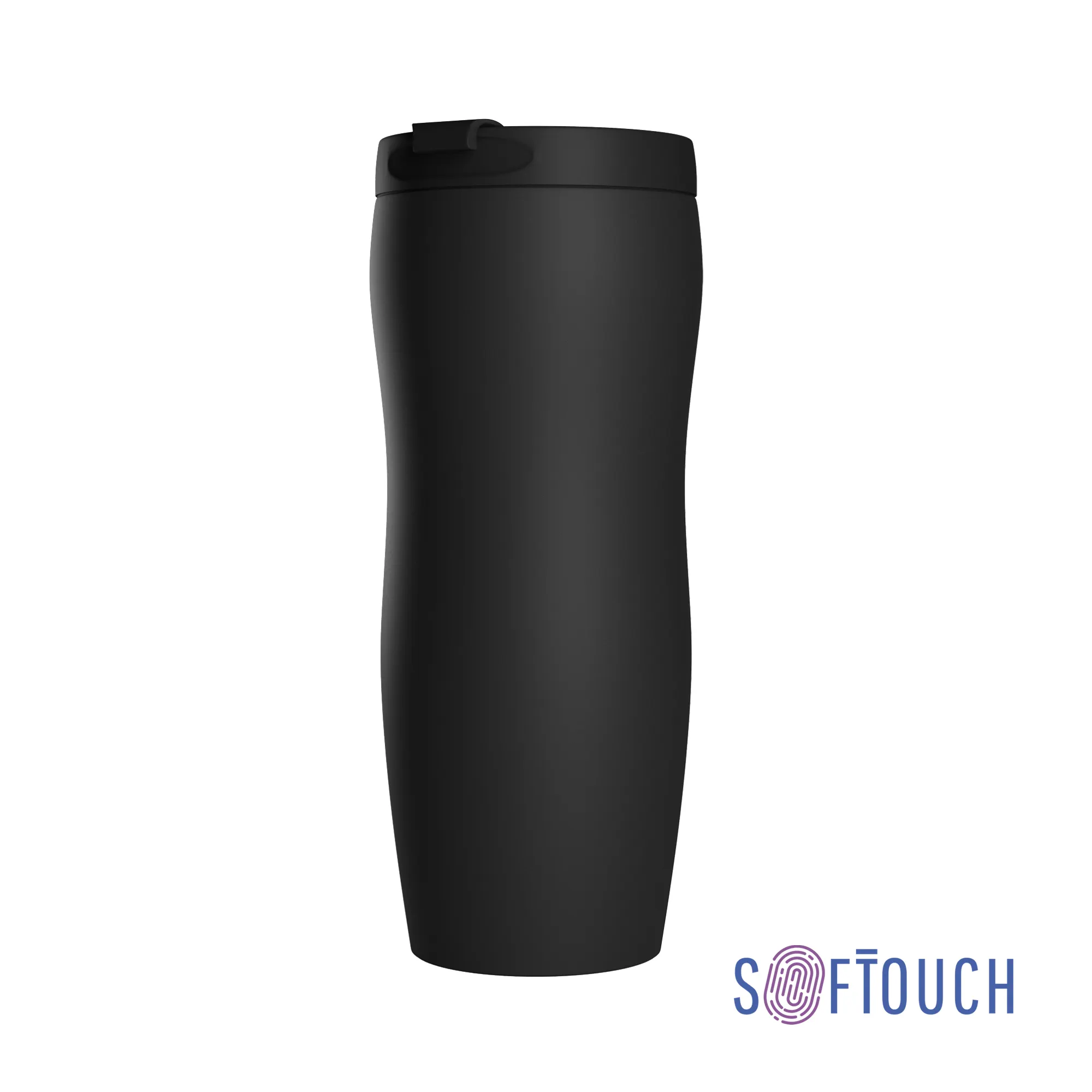Термостакан "Монтана" 400 мл, покрытие soft touch (черный)