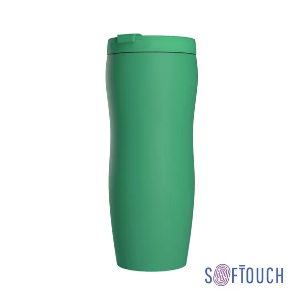 Термостакан "Монтана" 400 мл, покрытие soft touch (зеленый)