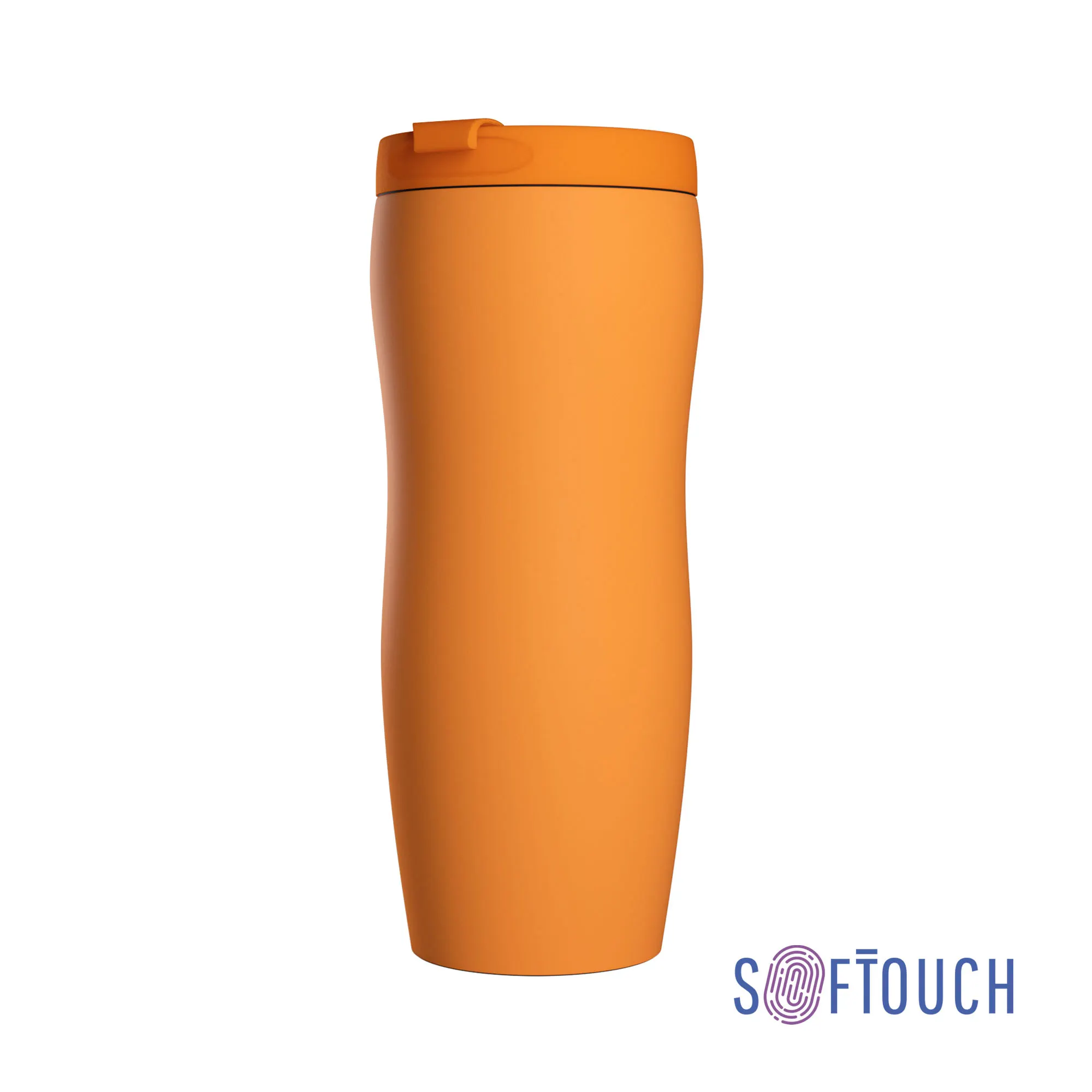 Термостакан "Монтана" 400 мл, покрытие soft touch (оранжевый)