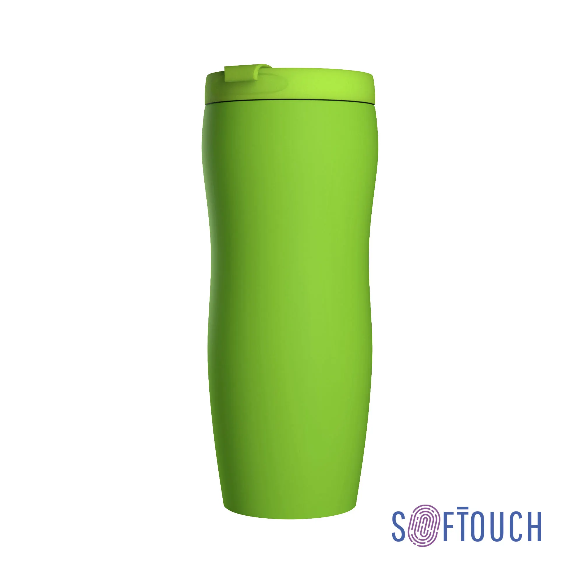 Термостакан "Монтана" 400 мл, покрытие soft touch (зеленое яблоко)